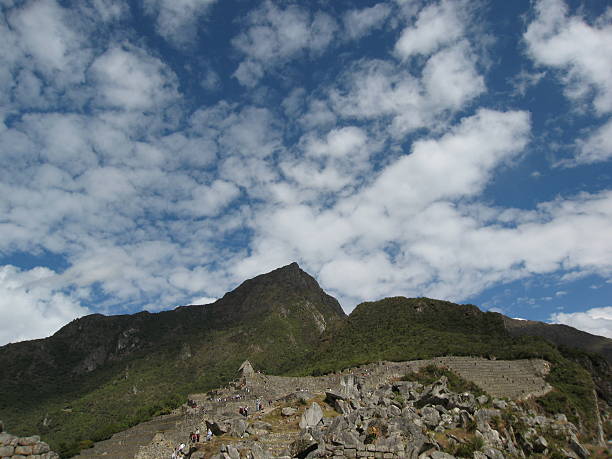 Machupicchu in Peru, named one of the seven, 7, wonders of the world in July, 2007, Machupicchu, Cusco, 7 wonders of the world, hills, mountains, Peru, Waynapichhu