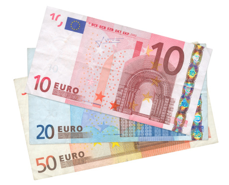 Tres de los billetes de Euro photo
