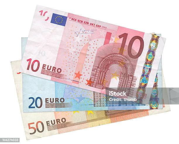 Три Евро Банкноты — стоковые фотографии и другие картинки Европейская валюта - Европейская валюта, Бумажные деньги, Еврокупюра