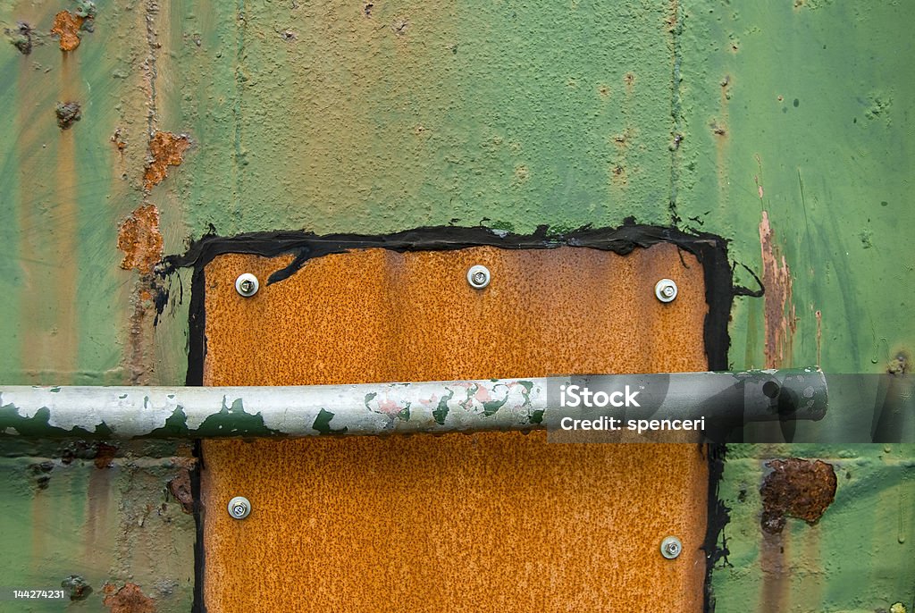 Grungy, enferrujado porta no recipiente - Royalty-free Abstrato Foto de stock