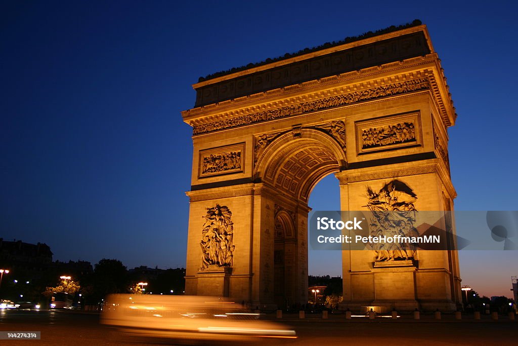 Arco do Triunfo, Paris, França - Foto de stock de Arco - Característica arquitetônica royalty-free