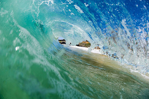 istock Giant hollow wave covering up the background 144274394