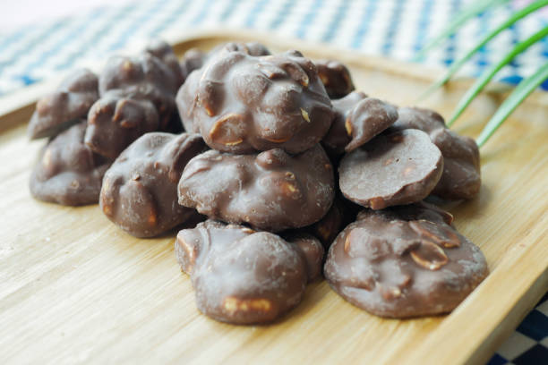 istock close up of peanut chocolate candy on table 1442746319