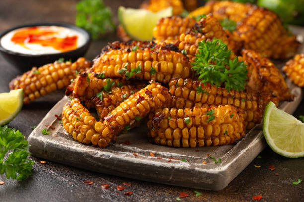 istock Corn ribs vegan vegetarian Plant based food concept 1442746478