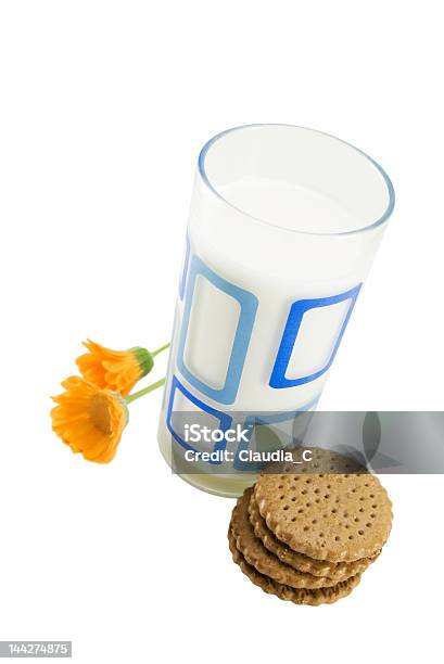 Milk And Cookies Stock Photo - Download Image Now - Baked, Breakfast, Childhood