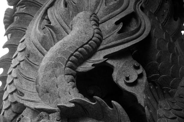 istock Close-up, China, tradition, religion, craft, dragon pattern, stone carving 1442750555