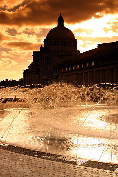 christian science igreja, boston - boston new england water church imagens e fotografias de stock