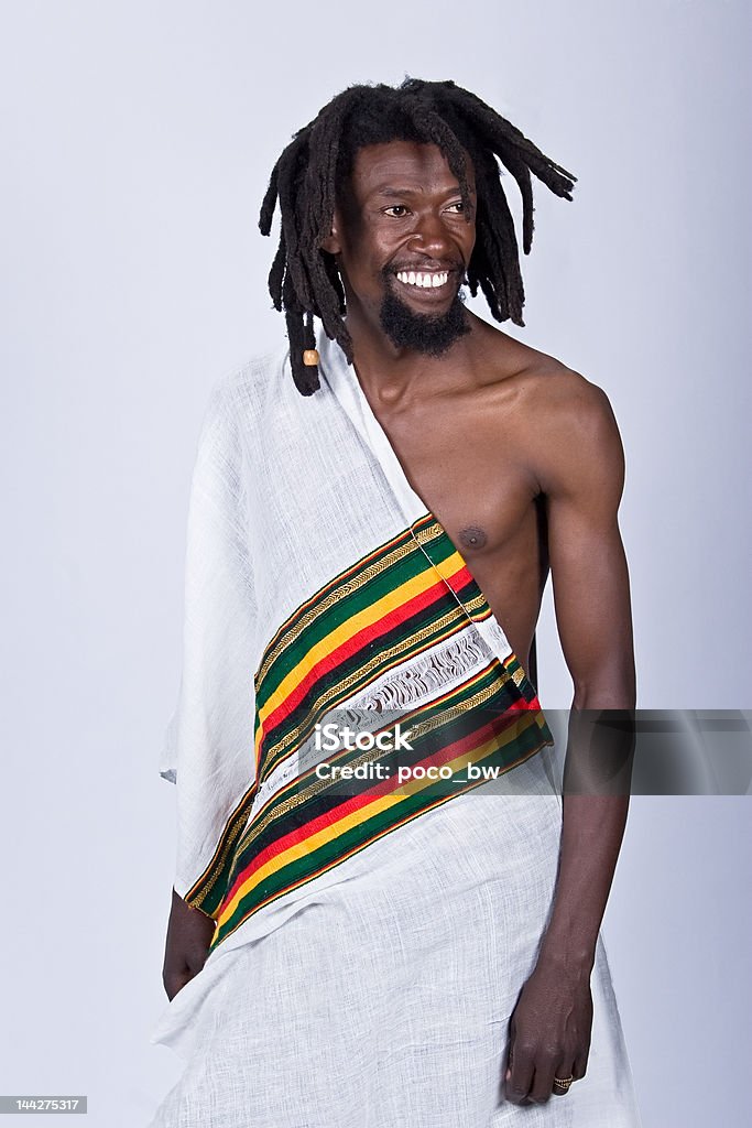 Rastafarian man rasta man in traditional cloth, people diversity series African-American Ethnicity Stock Photo