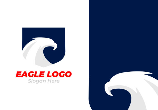 ilustrações, clipart, desenhos animados e ícones de projeto do logotipo da águia - symbol military star eagle