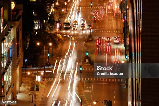 Citystreet1 Stock Photo - Download Image Now - Crowded, Lighting Equipment, Night