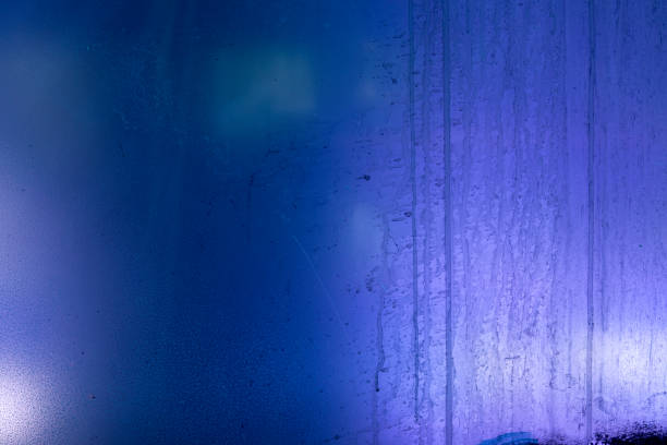 istock Strokes paint on a window pane, painting grunge background 1442755495