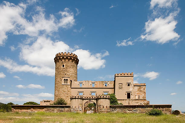 Salvana tower in Santa Coloma de Cervello ( Baix Llobregat ), Barcelona province, Catalonia, Spain. Building constructed in XII century and transformed in XIX century. At the moment it is in ruins.
