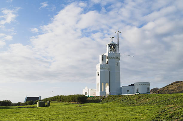 historický maják svaté kateřiny - guglielmo marconi - stock snímky, obrázky a fotky