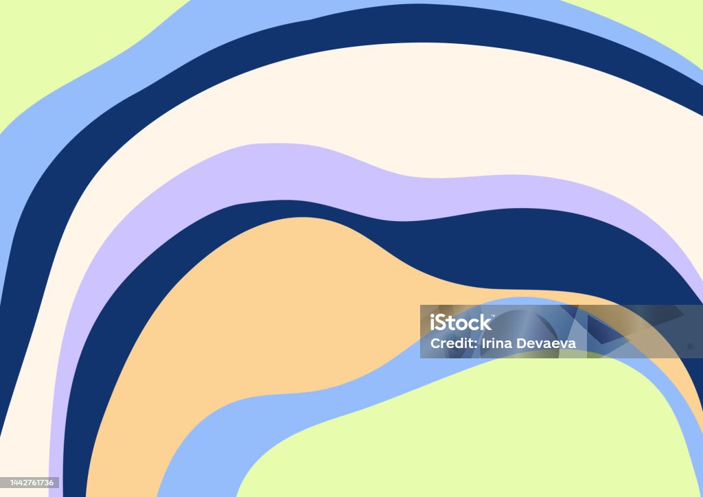Wave Abstract Round Colored Abstract Wave Round Shapes Design Template Vector Illustration ...