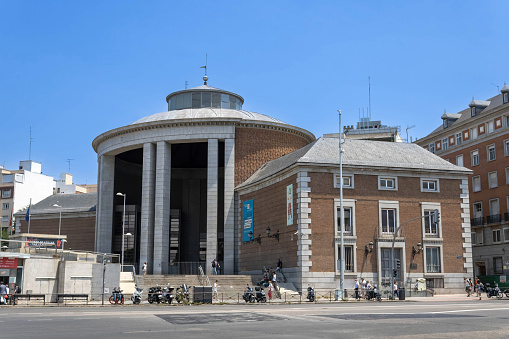 Madrid, Spain - July 12, 2022: Municipal theatre with regular music shows.