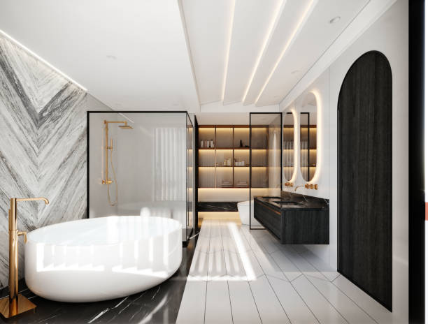 istock 3D Render of Luxury Bathroom 1442770685
