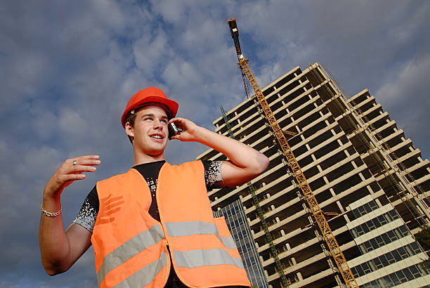 Construction supervisor stock photo