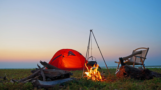 outdoor camping bonfire barbecue