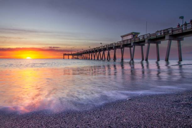 istock Venice Beach Pier Surf Sunset 1442772719