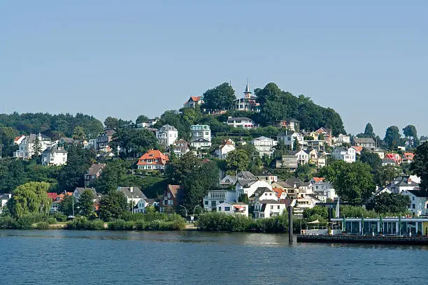 Hill in Blankenese, Hamburg at the Elbe River
