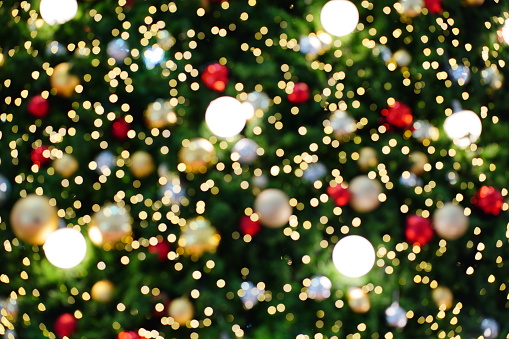 christmas tree on blurred background