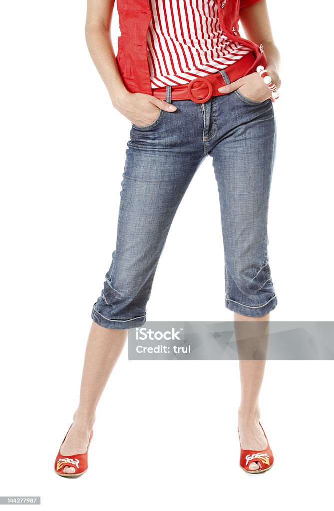 Ragazza in jeans - Foto stock royalty-free di Abbigliamento casual