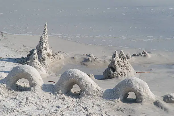 a sand castle located on the Gulf Coast near Sandestin Florida                                