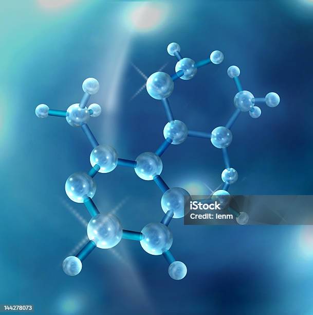 Molécula Foto de stock y más banco de imágenes de Clase de quimica - Clase de quimica, Química, Azul