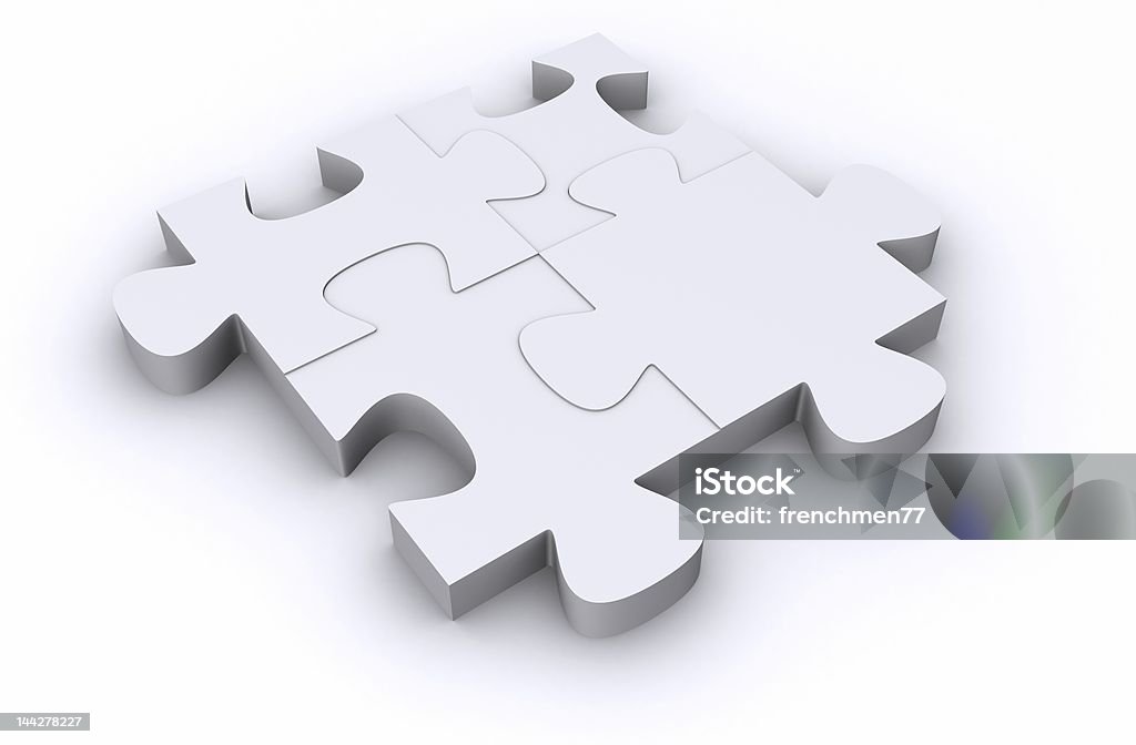 Cuatro piezas de puzzle - Foto de stock de Abstracto libre de derechos