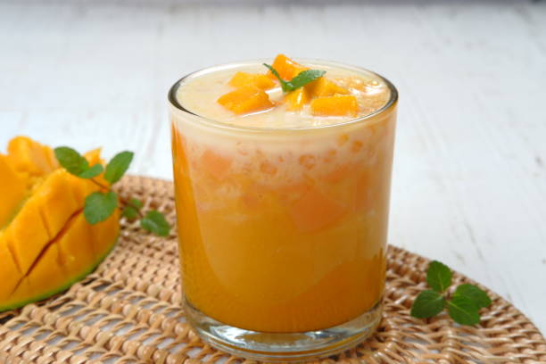 istock sweet and creamy sago mango dessert,asian mango dessert, also known as Mango Lolo 1442788802