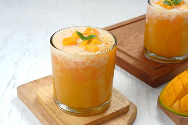 istock sweet and creamy sago mango dessert,asian mango dessert, also known as Mango Lolo 1442788850