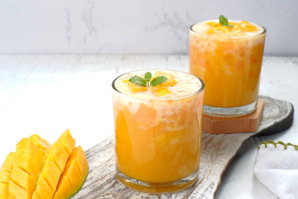 istock sweet and creamy sago mango dessert,asian mango dessert, also known as Mango Lolo 1442788949