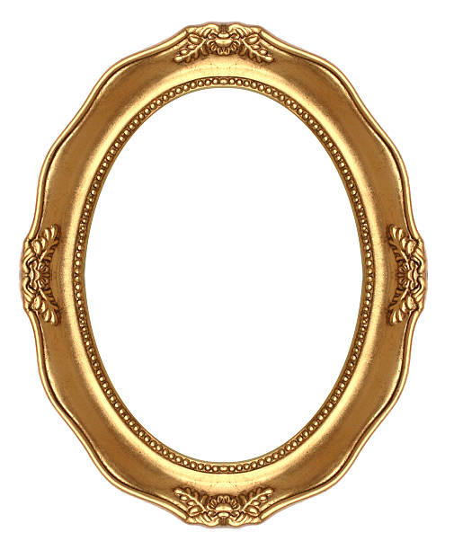 rétro cadre ovale - picture frame frame ellipse photograph photos et images de collection