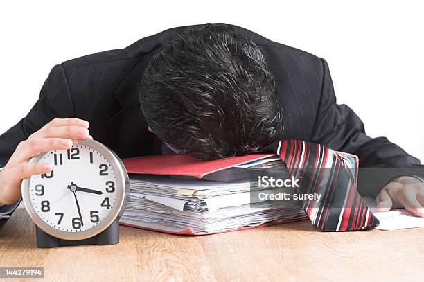 Overworked Stock Photo - Download Image Now - Document, Beat The Clock, Boredom