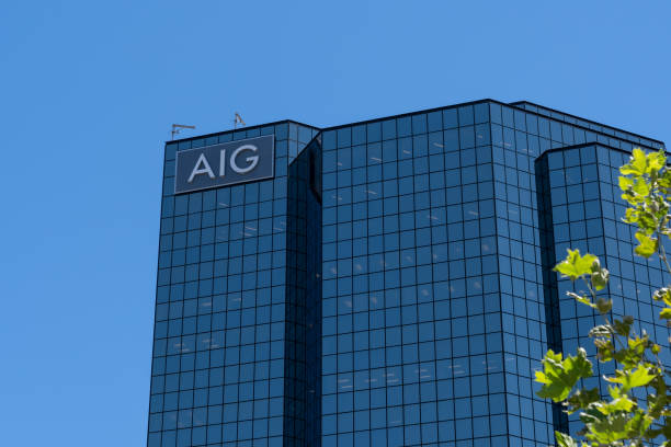 AIG Capital Services office building in Woodland Hills, CA, USA. Woodland Hills, CA, USA - July 7, 2022: AIG Capital Services office building in Woodland Hills, CA, USA. AIG (American International Group) is an American finance and insurance corporation. woodland hills los angeles stock pictures, royalty-free photos & images