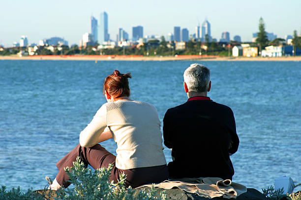 Pareja en Melbourne - foto de stock