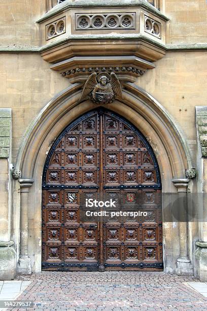 Medieval College Door Oxford Stock Photo - Download Image Now - Oxford - England, Exeter - England, University