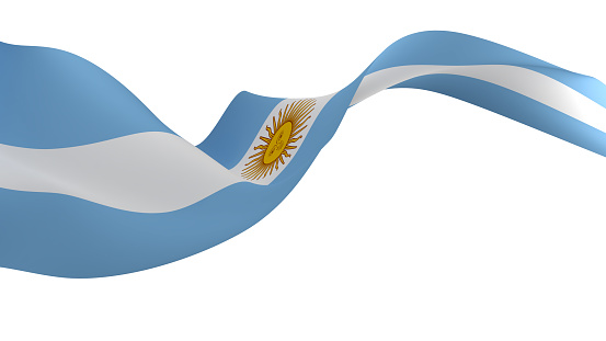 national flag background image,wind blowing flags,3d rendering,Flag of Argentina
