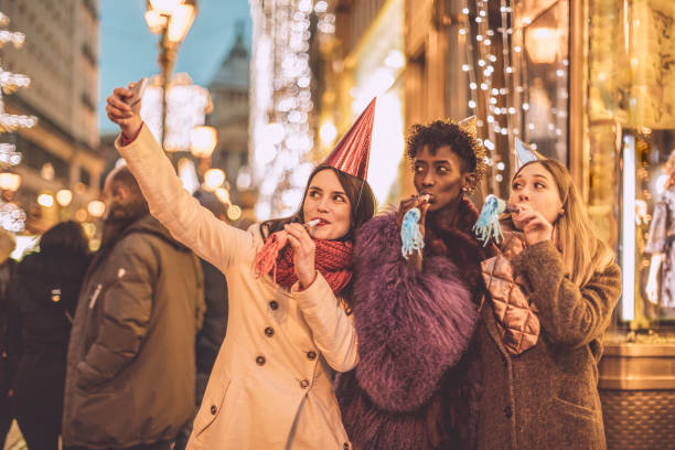 istock Friends celebrating the New Year's Eve 1442799609