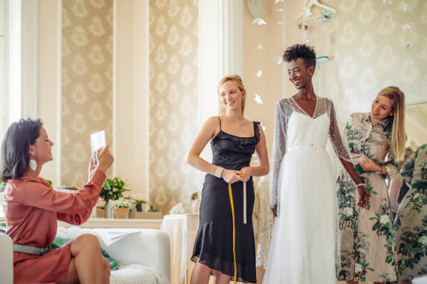 istock Fashion designer with her client 1442799736