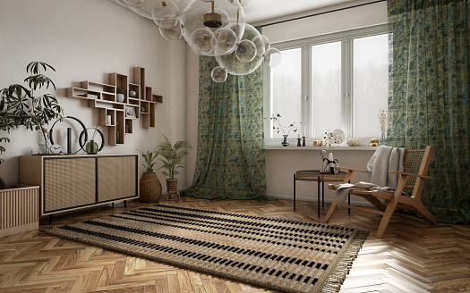 Digitally generated cozy Scandinavian home interior design.

The scene was rendered with photorealistic shaders and lighting in Autodesk® 3ds Max 2023 with V-Ray 6 with some post-production added.