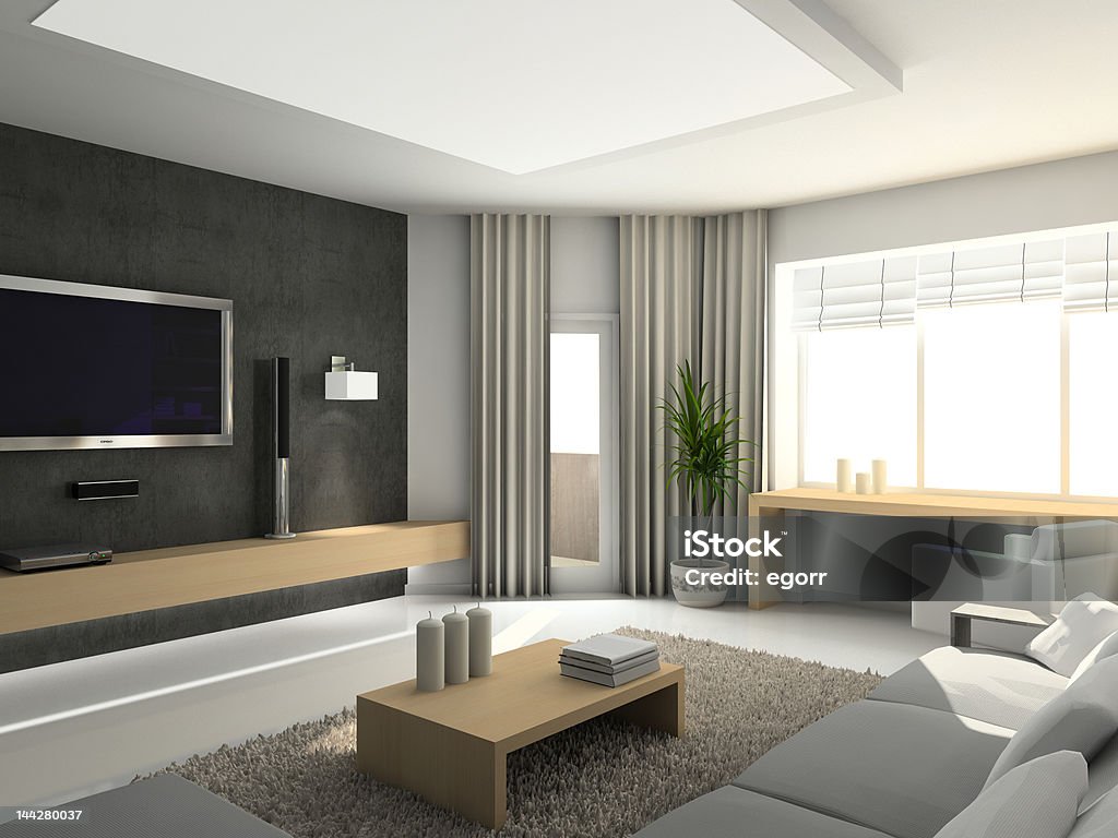 Modern interior. - Royalty-free Cortina Foto de stock