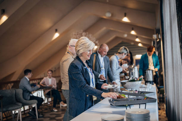 istock Business people at a banquet 1442801441
