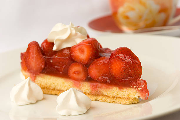 istock Strawberry Cake with Cappuccino 144280412