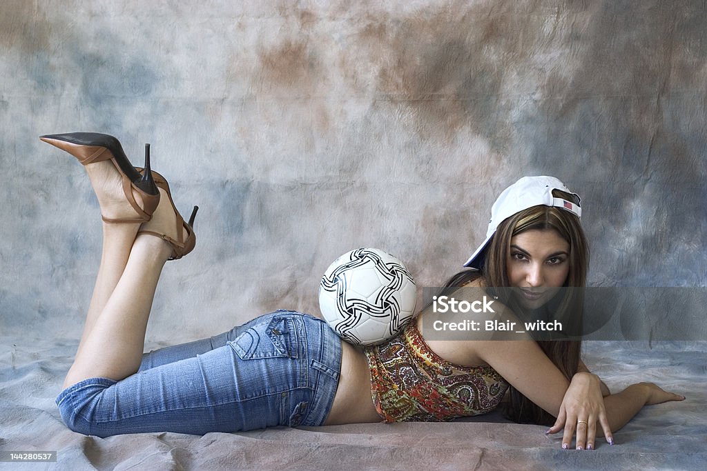 Sexy Chica de fútbol - Foto de stock de Capri libre de derechos
