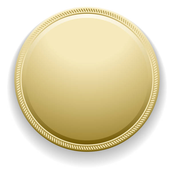 istock Blank medal mockup. Champion award. Winner badge 1442806559
