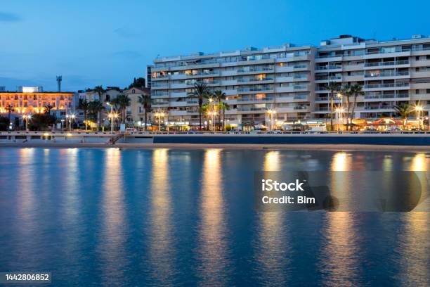 Frejus At Dusk Cote Dazur French Riviera Mediterranean Coastline Stock Photo - Download Image Now