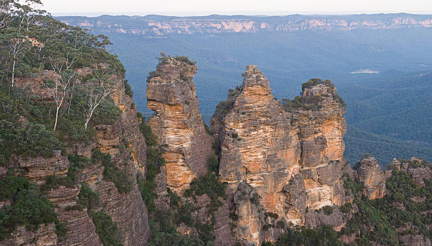 Three Sisters of the Blue Mountains stock photo