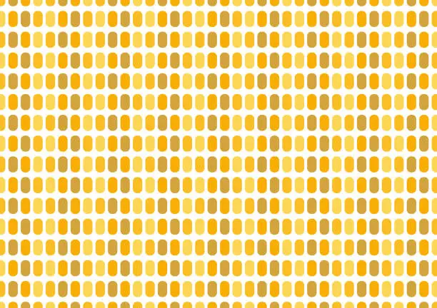 Vector illustration of Kernel pattern. Pattern of corn grains background.