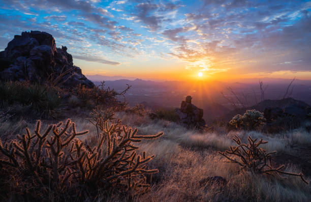 istock Sunset over Scottsdale, AZ from The McDowell Sonoran Preserve 1442809132
